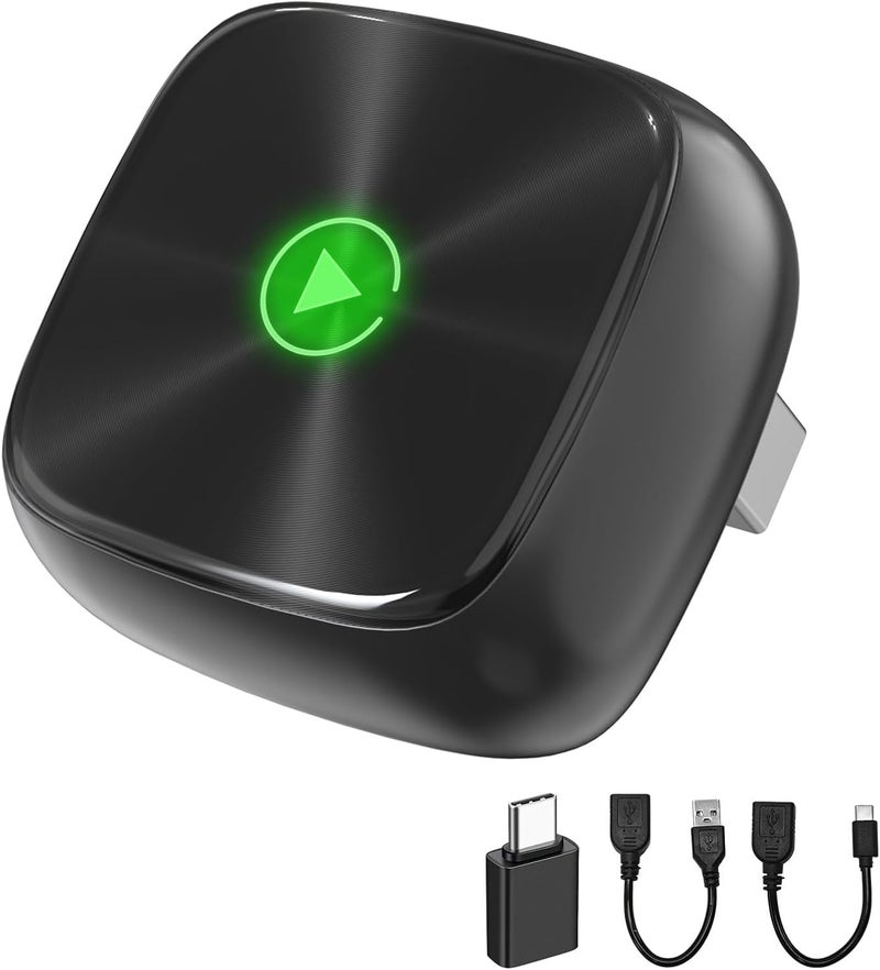 HISSIMO 2025 Upgraded[128MB ROM] Wireless CarPlay Adapter for Apple & Android Auto, 2 in 1 Mini Version Convert Wired Car Play to Wireless Adapter, Plug and Play Car Accessories - Image 1